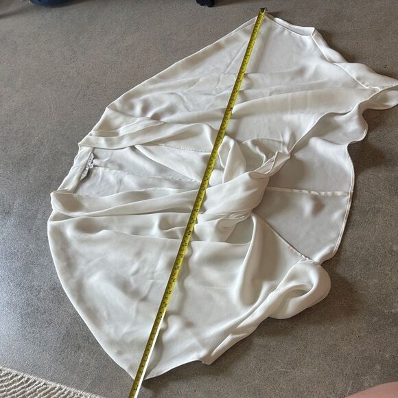 Trina Turk Cream Drape Blouse - Picture 6 of 7